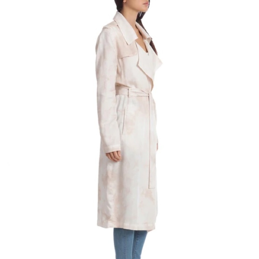 Badgley Mischka Tie Dye Lyocell Trench Coat NEW - Picture 5 of 6